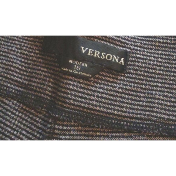 Versona Black & Tan Comfort Stretch Pants Womens Size 16 - Picture 5 of 6